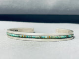 Alvin Monte 7 Inch Wrist Royston Turquoise Sterling Silver Bracelet-Nativo Arts