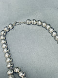 Gasp!! All Silver Vintage Navajo Sterling Squash Blossom Necklace-Nativo Arts