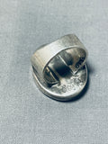 Beautiful Vintage Native American Navajo Orange Spiny Sterling Silver Large Ring-Nativo Arts