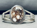 Larson Lee Native American Navajo Wildhorse Sterling Silver Bracelet-Nativo Arts