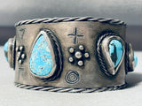 One Of The Most Unique Vintage Native American Navajo Petroglyph Sterling Silver Bracelet-Nativo Arts