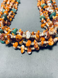 One Of The Best Vintage Native American Navajo Spiny Oyster Turquoise Heishi Necklace-Nativo Arts