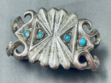 Exquisite Vintage Native American Navajo Bisbee Turquoise Sterling Silver Bracelet-Nativo Arts