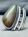Gigantic Huge Unique Vintage Native American Navajo Royston Turquoise Sterling Silver Ring-Nativo Arts