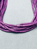 Fab Native American Navajo Sugulite Heishi Native American Navajo Sterling Silver Necklace-Nativo Arts
