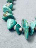 Chunky Dunky Vintage Native American Navajo Royston Turquoise Sterling Silver Necklace