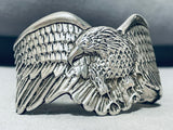 One Of The Best Ever Vintage Native American Navajo Eagle Sterling Silver Bracelet-Nativo Arts