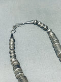 Native American Best Vintage Apache Comanche Vintage Navajo Carico Lake Sterling Silver Necklace-Nativo Arts