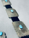 322 Gram Signed Vintage Native American Navajo Turquoise Sterling Silver Concho Belt-Nativo Arts