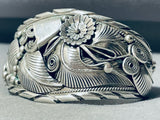 Leaf Garden On The Wrist Vintage Native American Navajo Sterling Silver Bracelet Cuff-Nativo Arts