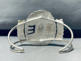 So Gorgeous Native American Navajo Gaspeite Stone Sterling Silver Cluster Bracelet-Nativo Arts