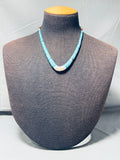 Native American Spectacular Authentic Vintage Santo Domingo Turquoise Sterling Silver Necklace-Nativo Arts