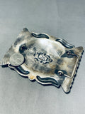 Huuuuuuggggeee Vintage Native American Navajo Detailed Sterling Silver Buckle 129 Grams-Nativo Arts