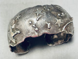 Stars Of The Sky Vintage Hand Tooled Sterling Silver Bracelet Cuff-Nativo Arts