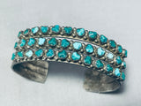 Early **amazing** Vintage Native American Navajo Cerrillos Turquoise Sterling Silver Bracelet-Nativo Arts