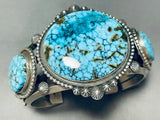 One Of The Best Ever Vintage Native American Navajo Spiderweb Turquoise Sterling Silver Bracelet-Nativo Arts