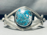Rare Fox Turquoise Vintage Native American Navajo Sterling Silver Bracelet-Nativo Arts