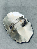 Massive Vintage Native American Navajo Turquoise Sterling Silver Cluster Ring
