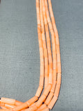 Gorgy!! Native American Navajo Pink Coral Sterling Silver Necklace!-Nativo Arts