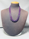 Gasp!! Gorgy Native American Navajo Sugilite Sterling Silver Necklace!-Nativo Arts