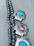 Most Beautiful Vintage Native American Navajo Cross Sterling Silver Squash Blossom Necklace-Nativo Arts