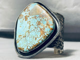 200 Grams Vintage Native American Navajo #8 Turquoise Sterling Silver Bracelet-Nativo Arts