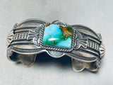Dave Reeves Important Vintage Native American Navajo Turquoise Sterling Silver Bracelet-Nativo Arts