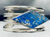 The Coolest Vintage Native American Navajo Denim Lapis Sterling Silver Bracelet-Nativo Arts
