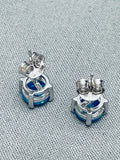 Gorgeous Vintage Native American Navajo Abalone Sterling Silver Earrings-Nativo Arts