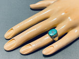 Sensational Vintage Native American Zuni Turquoise Sterling Silver Ring-Nativo Arts
