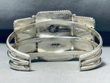 Radiant Native American Navajo 3 Spiderweb Turquoise Sterling Silver Colossal Bracelet-Nativo Arts