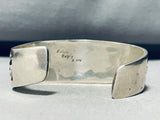 6.5 Inch Wrist Vintage Native American Navajo Cal Begay Inlay Sterling Silver Bracelet-Nativo Arts