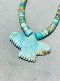 Rare Vintage Native American Navajo Royston Turquoise Sterling Silver Necklace-Nativo Arts