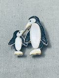 Eric Lonjose Striking Vintage Native American Zuni Onyx Sterling Silver Pendant
