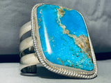 231 Grams!! Vintage Native American Navajo Turquoise Sterling Silver Bracelet-Nativo Arts