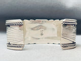 One Of The Most Unique Vintage Native American Navajo Turquoise Sterling Silver Bracelet-Nativo Arts