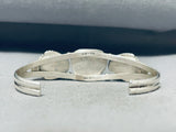 Gorgeous Native American Navajo Old Kingman Turquoise Sterling Silver Bracelet-Nativo Arts