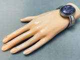One Of The Best Vintage Native American Navajo Charoite Sterling Silver Bracelet-Nativo Arts