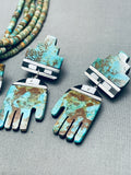 One Of The Best Ever Vintage Santo Domingo Turquoise Sterling Silver Necklace-Nativo Arts