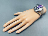 Gorgeous Vintage Native American Navajo Charoite Sterling Silver Bracelet-Nativo Arts