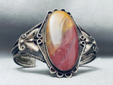 One Of The Best Vintage Early Native American Navajo Agate Sterling Silver Bracelet-Nativo Arts