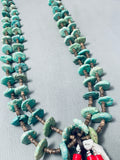Important Orvil Jack Turquoise Vintage Santo Domingo Jacla Necklace Old-Nativo Arts
