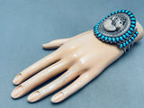 One Of The Coolest Vintage Navajo Horse Turquoise Sterling Silver Bracelet-Nativo Arts
