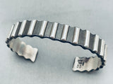 Del Chatter Vintage Native American Navajo Hand Tooled Sterling Silver Bracelet-Nativo Arts