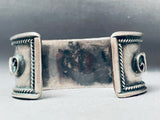 Swirls Galore Vintage Native American Navajo Sky Blue Turquoise Sterling Silver Bracelet-Nativo Arts