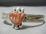 Fantastic Vintage Native American Navajo Spiny Oyster Sterling Silver 14k Gold Bracelet Old-Nativo Arts