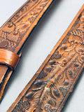One Of The Finest Vintage Native American Zuni Turquoise Inlay Sterling Silver Buckle Belt-Nativo Arts