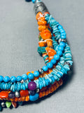 Dropdead Gorgeous Vintage Native American Navajo Turquoise Sterling Silver Necklace-Nativo Arts