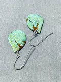 Mesmerizing Vintage Santo Domingo Royston Turquoise Sterling Silver Earrings-Nativo Arts