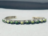 First Rate Vintage Native American Navajo 12 Cerrillos Turquoise Sterling Silver Bracelet-Nativo Arts